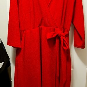 Torid Rust Faux Wrap Dress